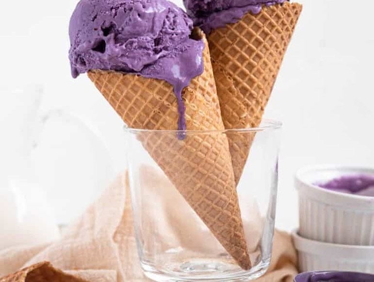 Purple UBE yam - true yam- dioscorea alata- bare root with growth