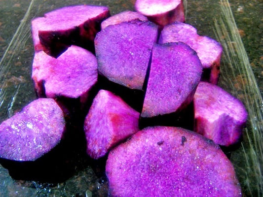Purple UBE yam - true yam- dioscorea alata- bare root with growth